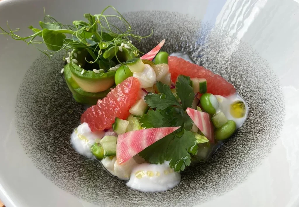 Ceviche vom Wolfsbarsch mit Kresse